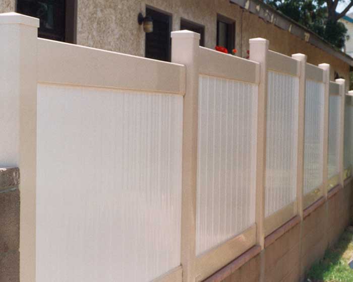 Solid Privacy Stepped Wall Extension